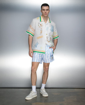 Casablanca White Wave swim shorts MPS24TR03201