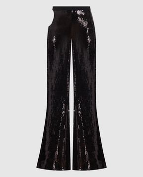 David Koma Black pants with sequins SS23DK23TR