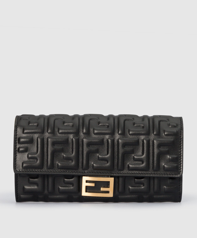 Fendi Black leather wallet with logo embossing 8M0251AAJD buy with Netherlands delivery at Symbol