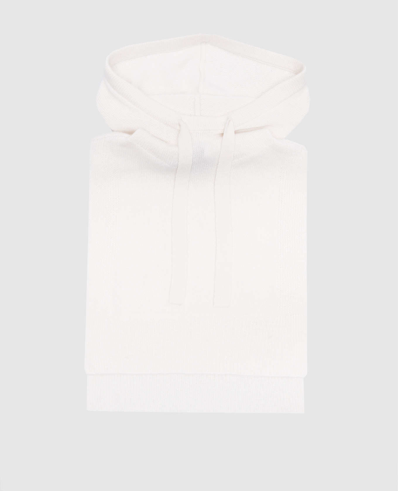 

White hood with cashmere bib Yves Salomon
