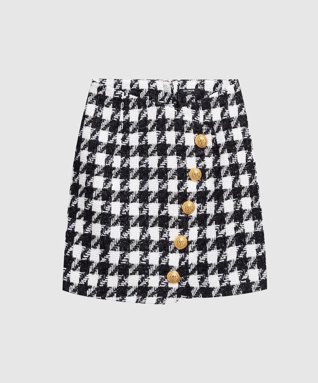 Balmain - Patterned tweed skirt YF1LB520XC54 - shop with