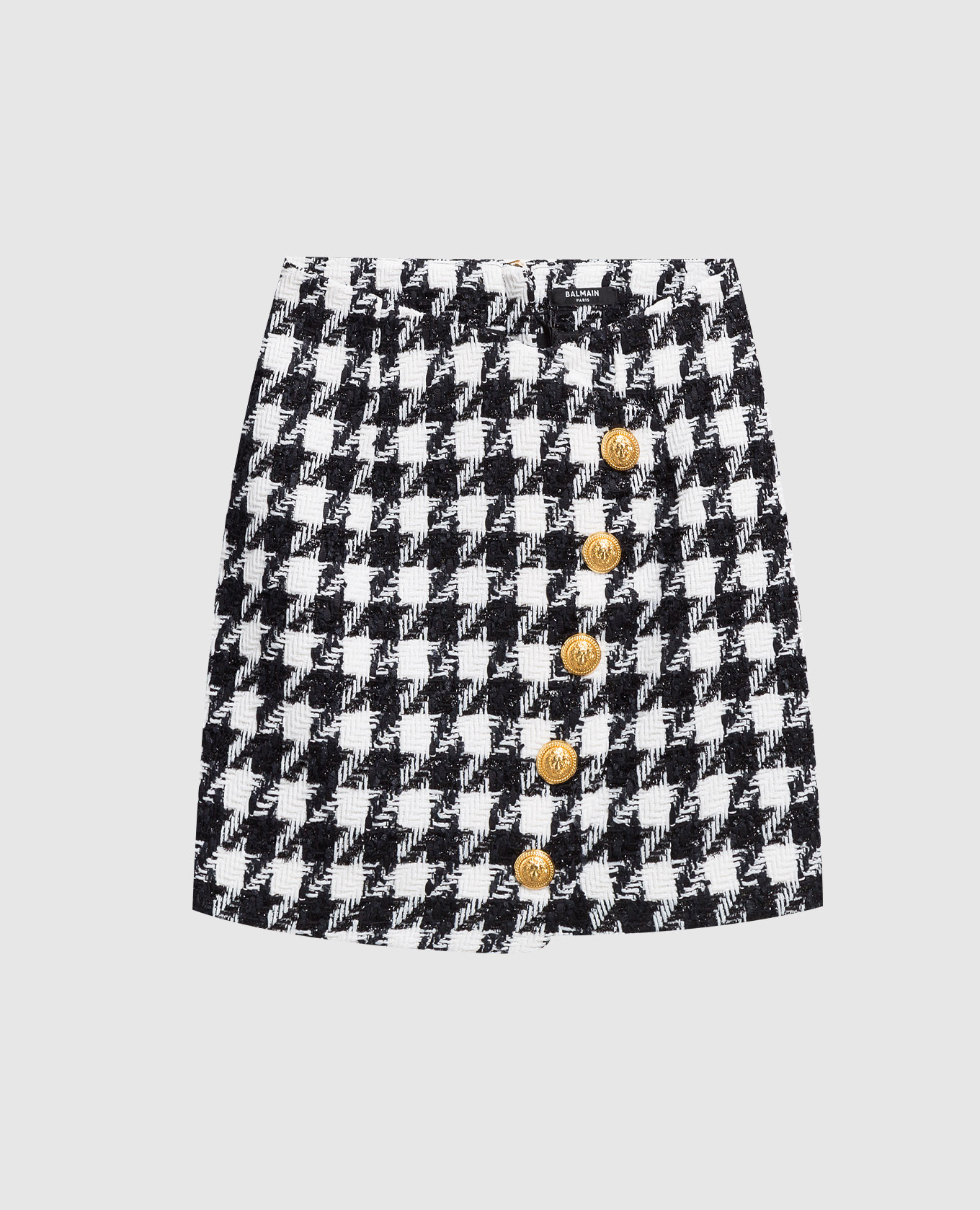 

Patterned tweed skirt Balmain, Black