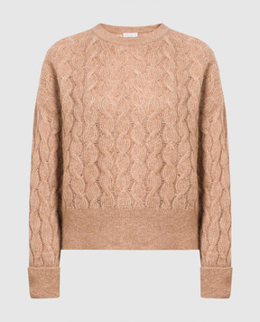 Brunello Cucinelli Brown sweater with lurex MBG747600P