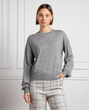 Ballantyne Gray melange wool jumper B1P68616W02
