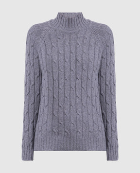 Babe Pay Pls Gray sweater made of cashmere in a textured pattern MD9701305341TR