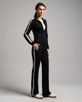 Maison Margiela MM6 Black sports jacket with logo embroidery S52HG0037S22600