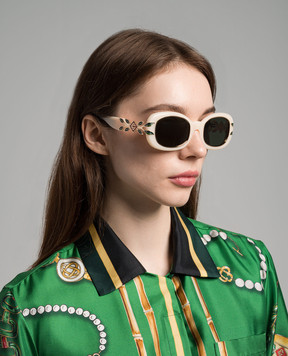 Casablanca Beige sunglasses with SS logo EW02704
