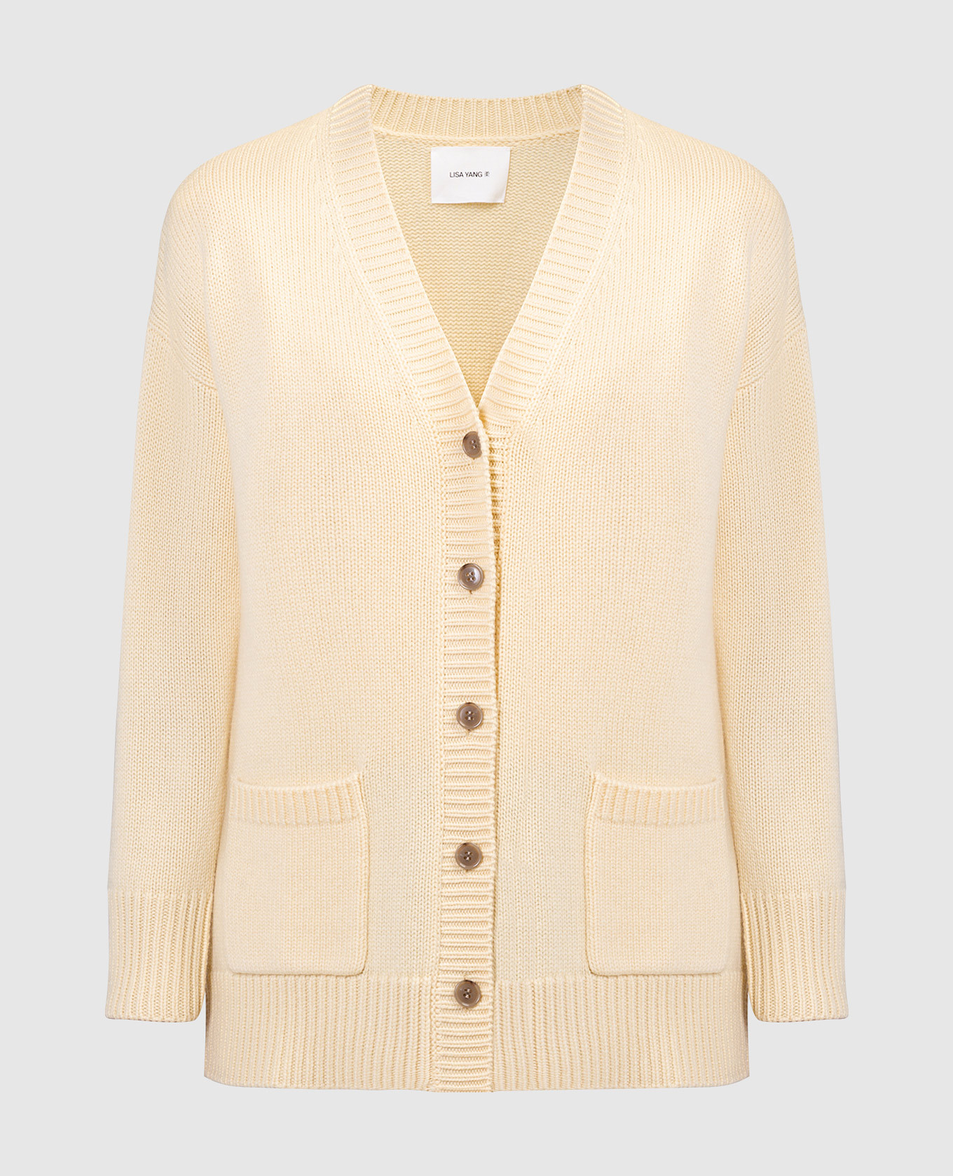 Yellow cashmere cardigan LISA YANG
