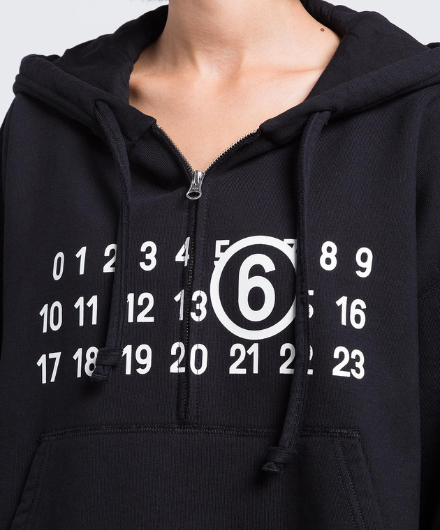 Maison Margiela MM6 - Black hoodie with logo S52GU0204S25387