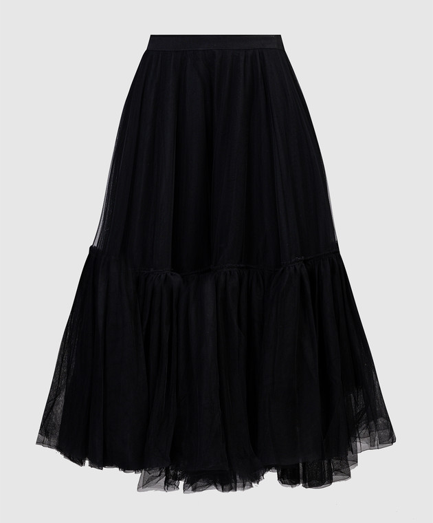 Marc Le Bihan - Black skirt with a frill 2583H2324 - shop with