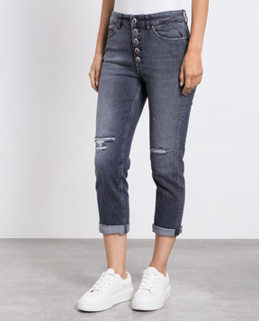 Dondup Gray jeans with a distressed effect DP268BDS0215DGI4