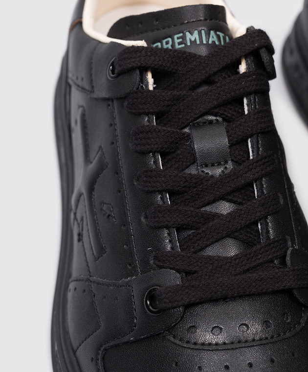 Premiata - QUINN black leather sneakers QUINN - shop with