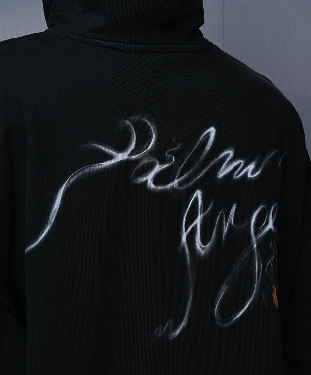 Palm Angels - Black hoodie with FOGGY PA print