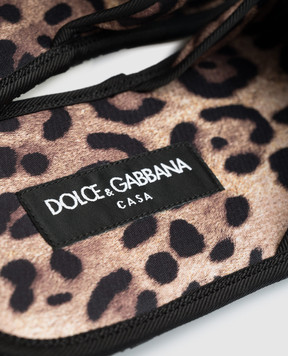 Dolce&Gabbana DG logo animal print clutch, slippers and sleep mask set TCK003TCAAO