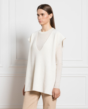 Ballantyne White vest made of wool B1S1117W114