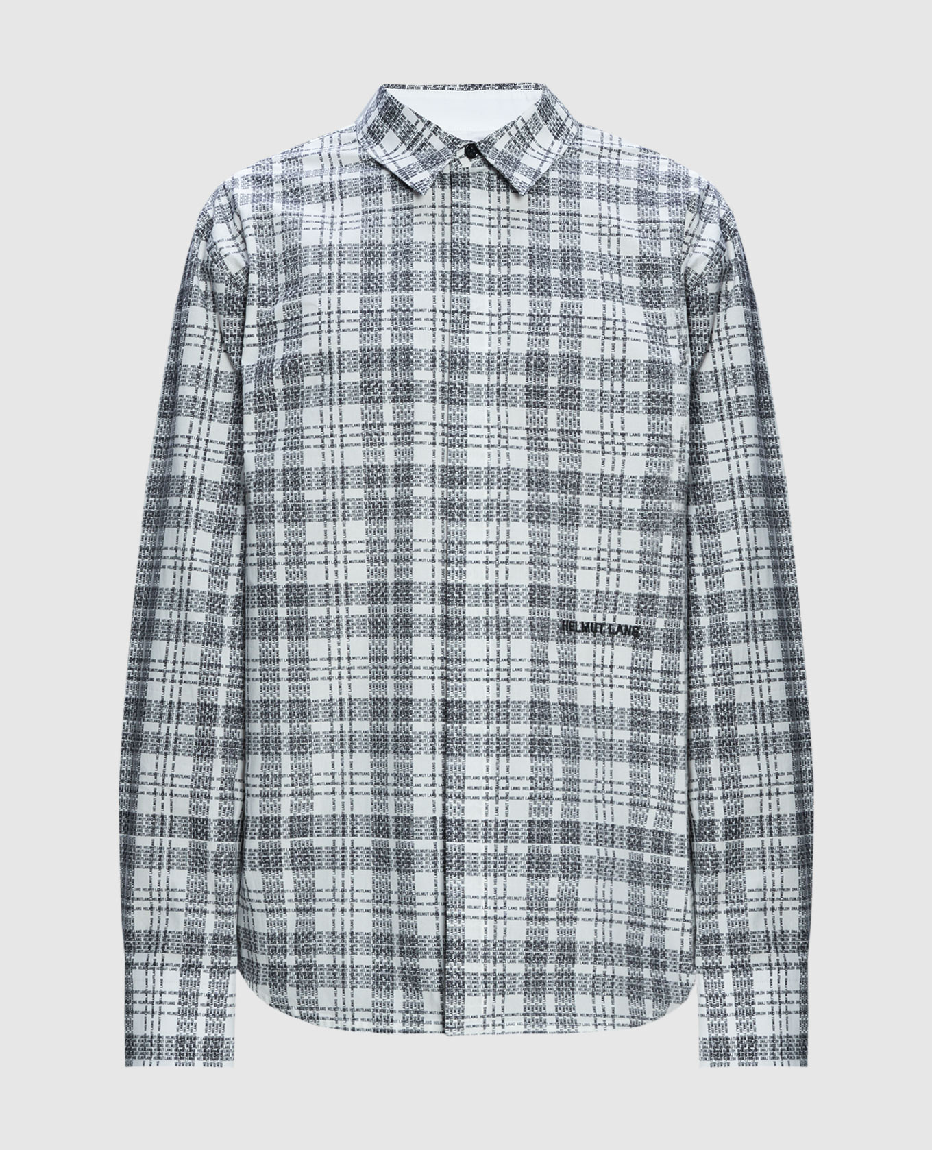 

White checkered shirt with logo Helmut Lang