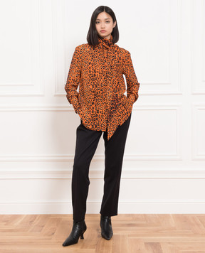 Ermanno Scervino Silk blouse in leopard pattern D412K316NQB