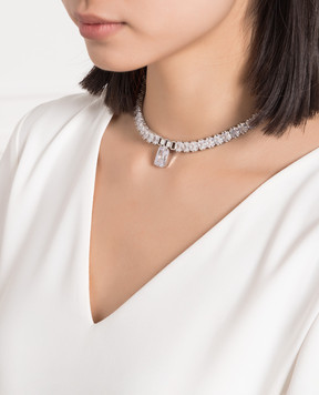 Ellen Conde Silver necklace with crystals ZC9
