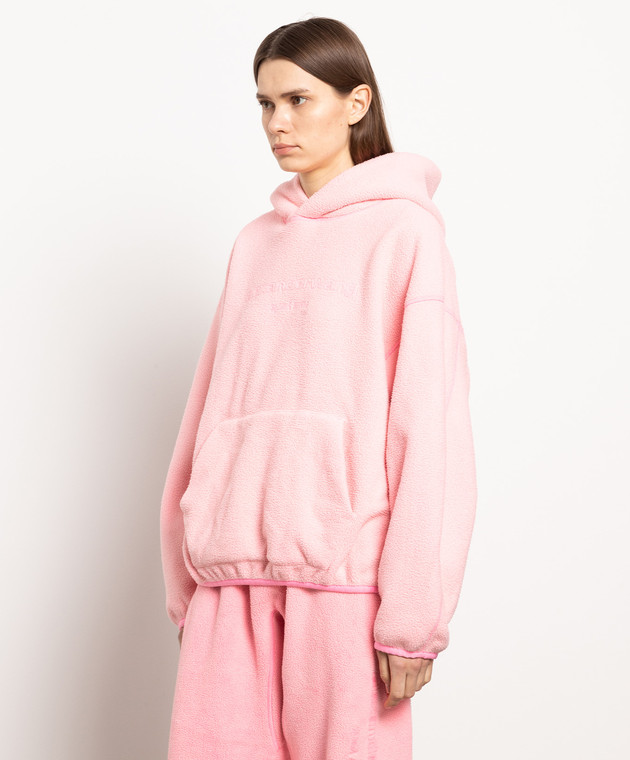 Alexander Wang ロゴパーカー ピンク XS Alexander Wang logo-detail zip-up Hoodie | Pink | FARFETCH