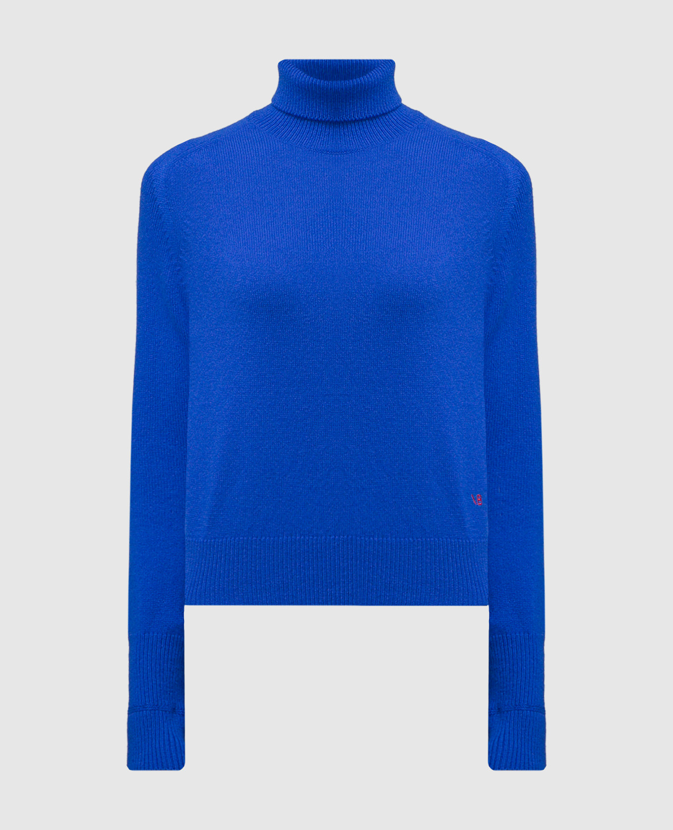 

Blue wool golf with monogram logo embroidery Victoria Beckham, Синий