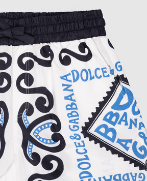 Dolce&Gabbana Children's white shorts with Marina print L43Q28G7L0J812+