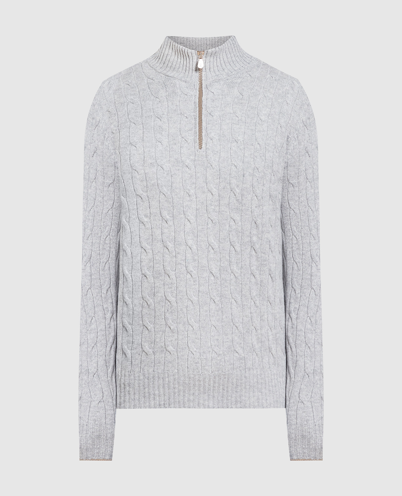 

Gray sweater made of cashmere in a textured pattern Brunello Cucinelli, Grey