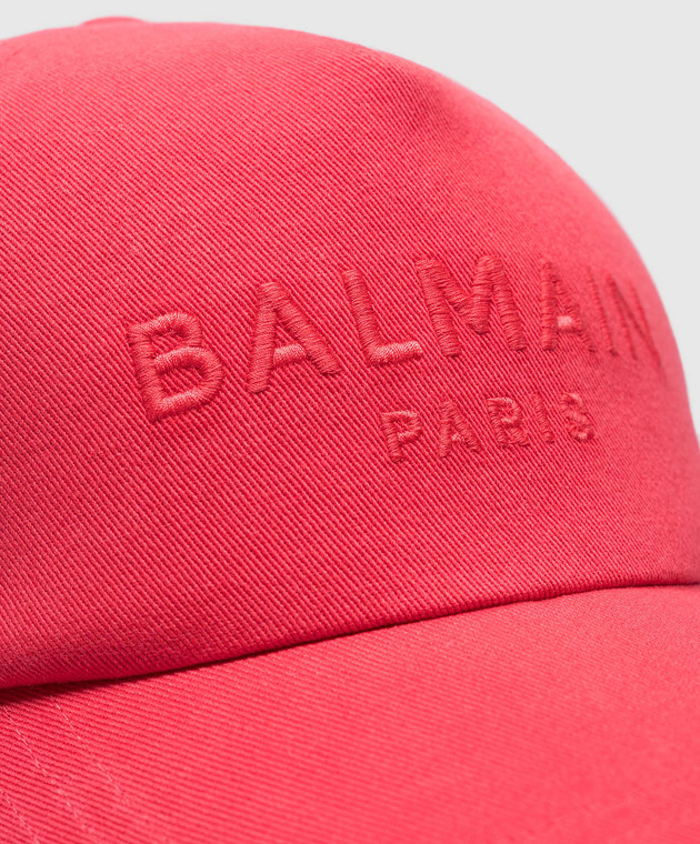 BALMAIN 赤 スポット柄 キャップ ホンダウィング コットンキャップ フラットver（レッド