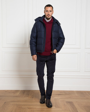 ISAIA Blue down jacket made of wool SW71958238R