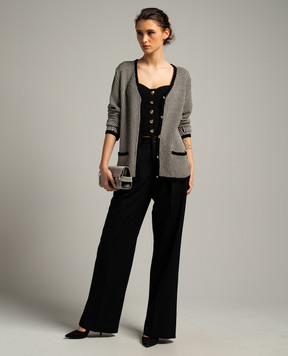Anine Bing DAVE black striped cardigan A090316073