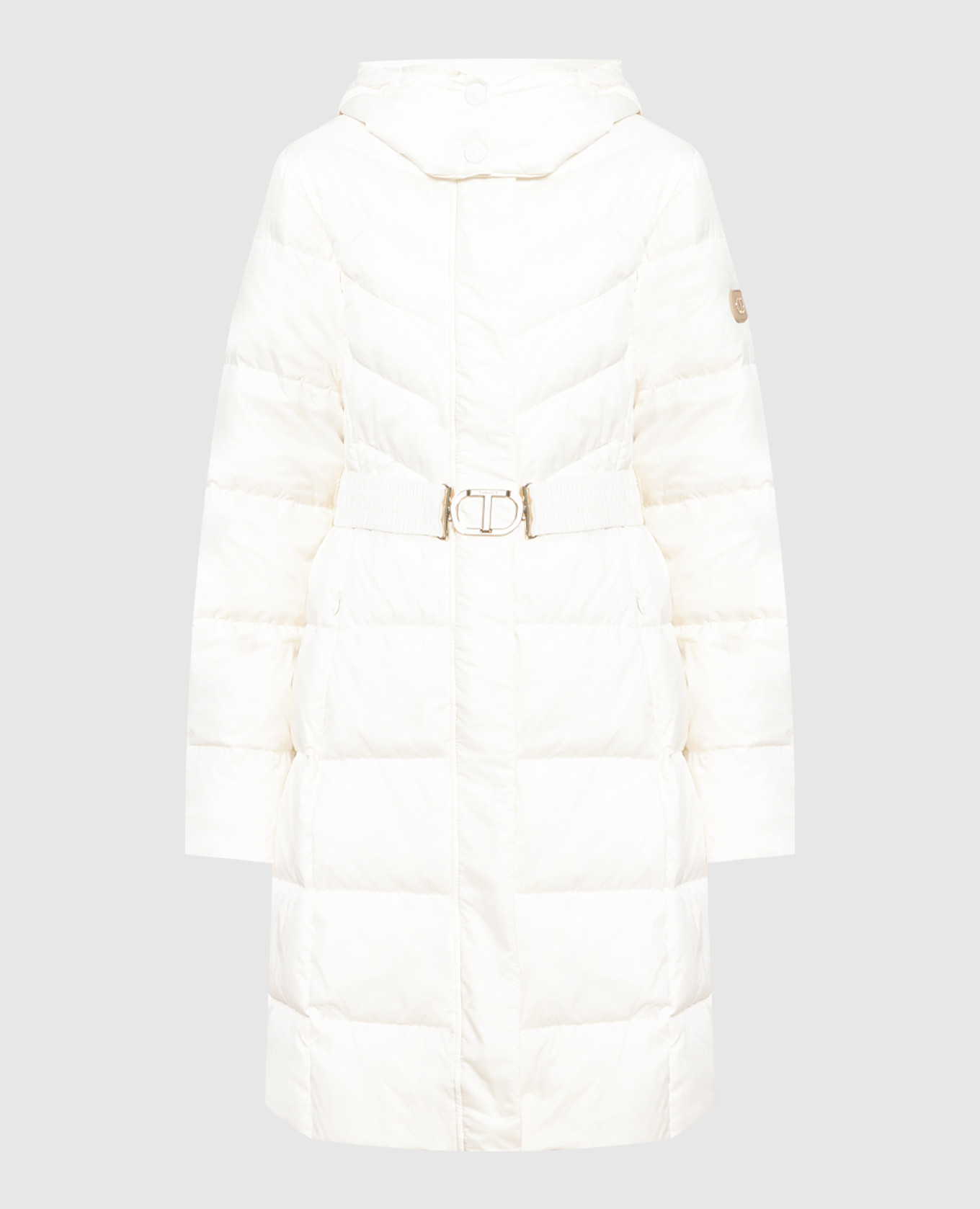 

White quilted down jacket Twinset, Белый