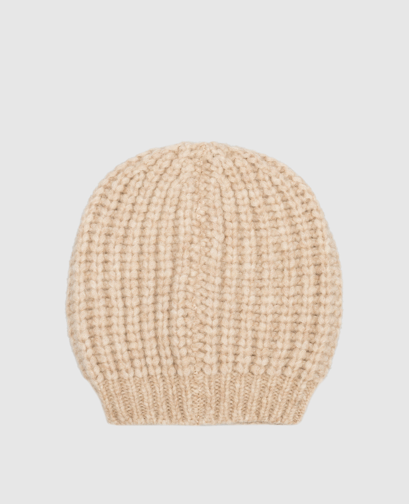 

Beige cap in a textured pattern Peserico