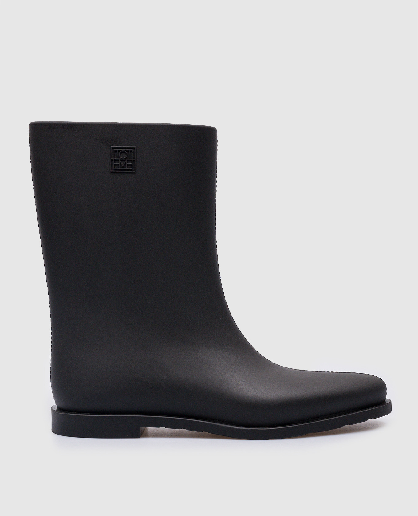 

Black rubber boots with logo Toteme, Черный