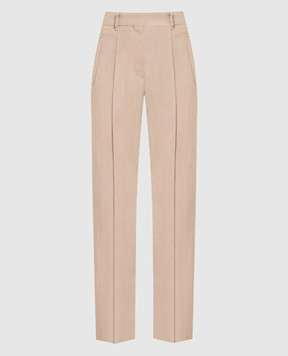 Brunello Cucinelli Brown pants with monil chain MH126P8275