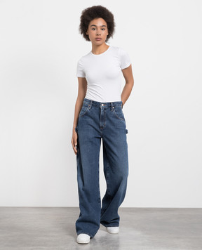AGOLDE Magda blue cargo jeans with a distressed effect A91481463