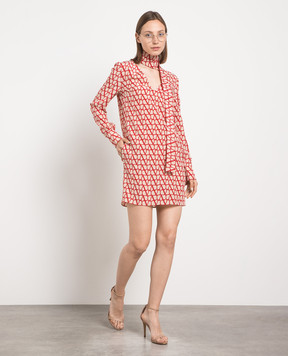 Valentino Beige Toile Iconographe silk dress 2B0VA3Y57SL