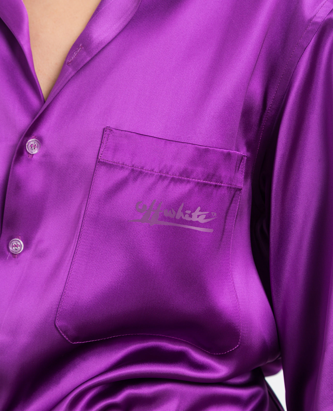 

Purple logo print shirt Off-White, Violet
