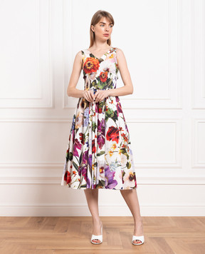 Dolce&Gabbana Midi dress in floral print F6D2STHS5DQ