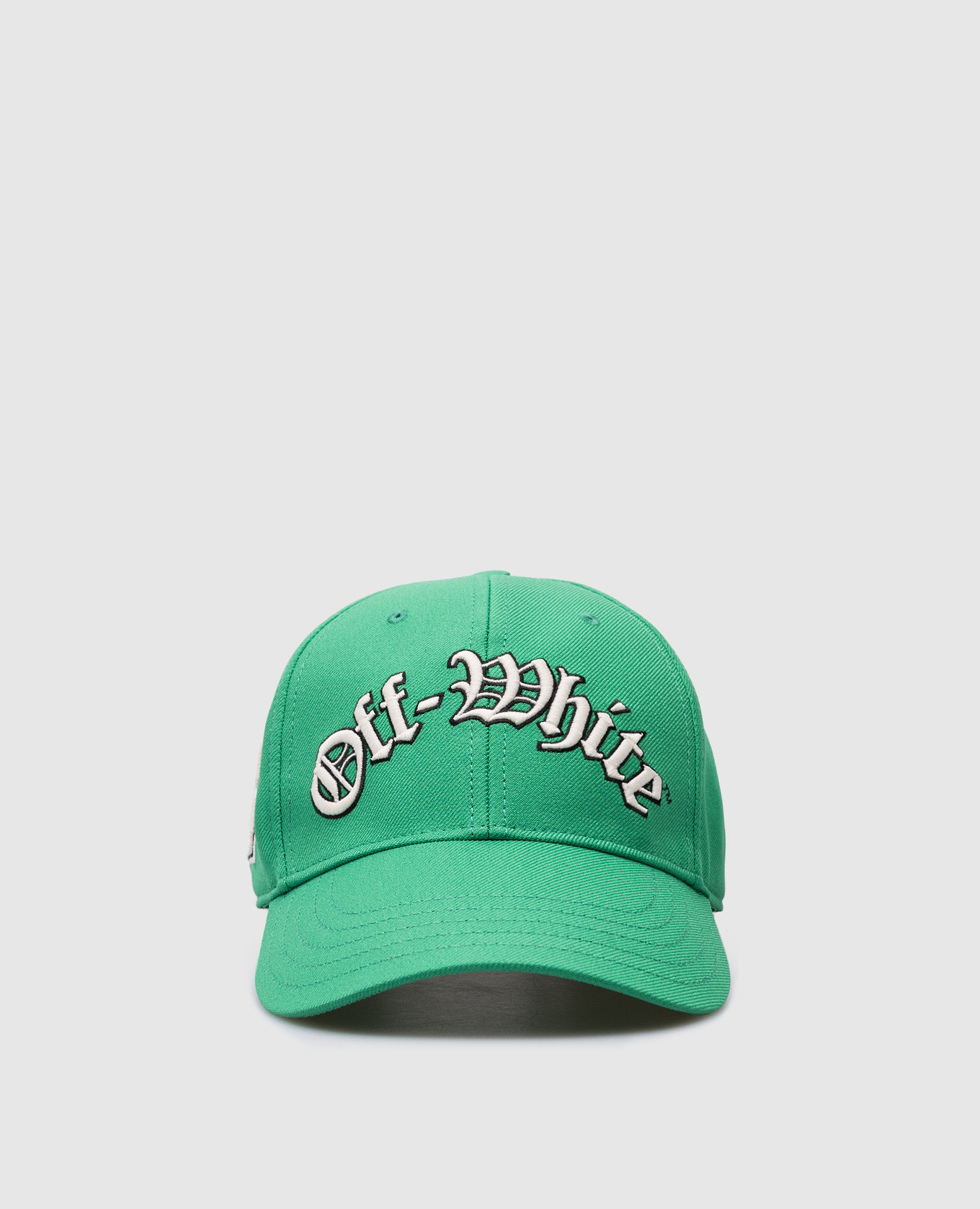 Off-White - Green cap with logo embroidery OMLB052S24FAB014