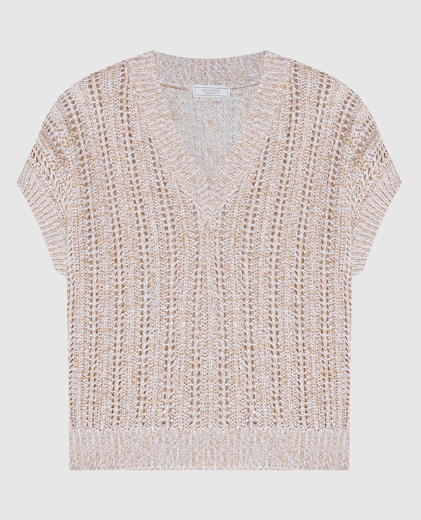 

Brown openwork vest with sequins Peserico