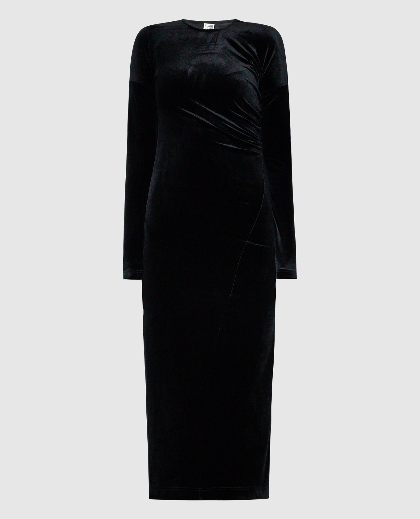 

Black dress of asymmetrical cut Toteme, Черный