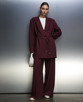 AERON Regent double-breasted burgundy jacket REGENT