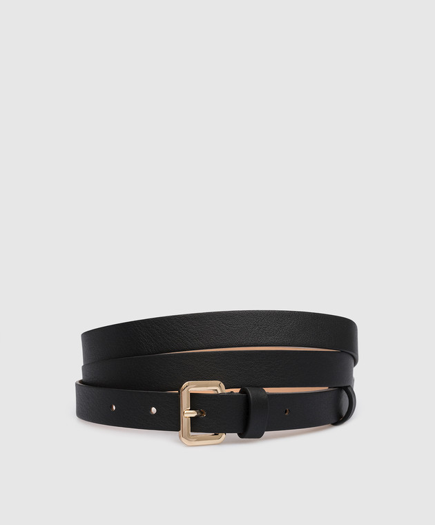Max Mara - Black leather belt MALAGA MALAGA - shop with
