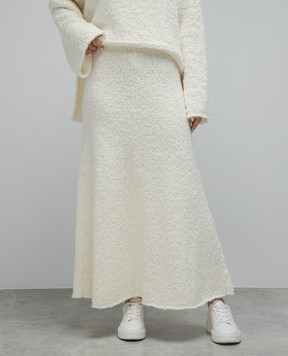 AERON Jessa white wool skirt JESSA