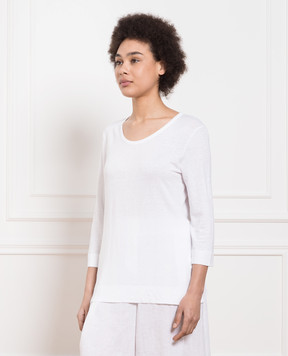 ANNECLAIRE White linen longsleeve D0142674