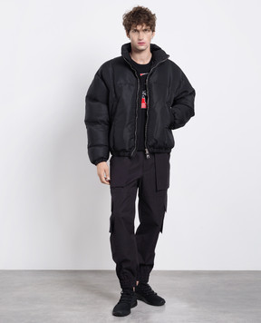 Alexander McQueen Black jacket with Seal embroidery 758808QVR77