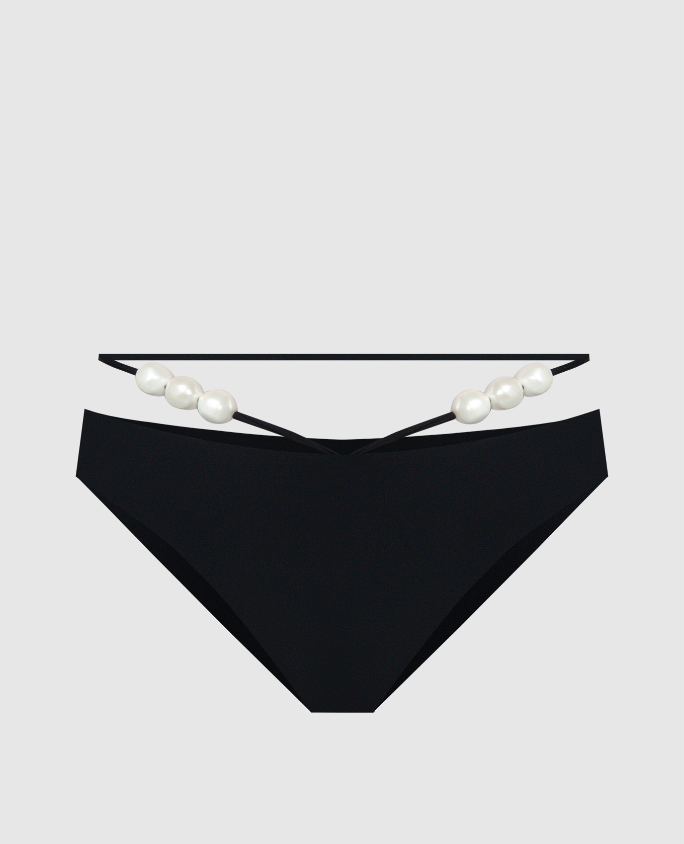 Black panties from a swimsuit with beads magda butrym