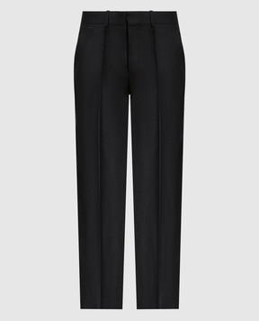 Agnona Black pants made of wool and cashmere T706U1YU1116