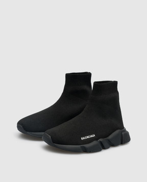 Balenciaga Children's black Speed sneakers with logo 597425W2DB1