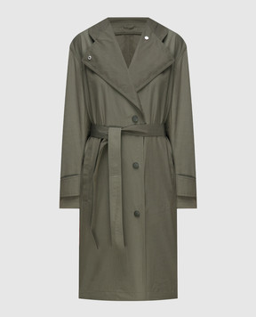 Yves Salomon Khaki raincoat 24EYM04195CTEW