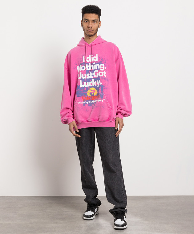 Vetements Pink hoodie with a print UE54HD540H buy with Czech Republic delivery at Symbol